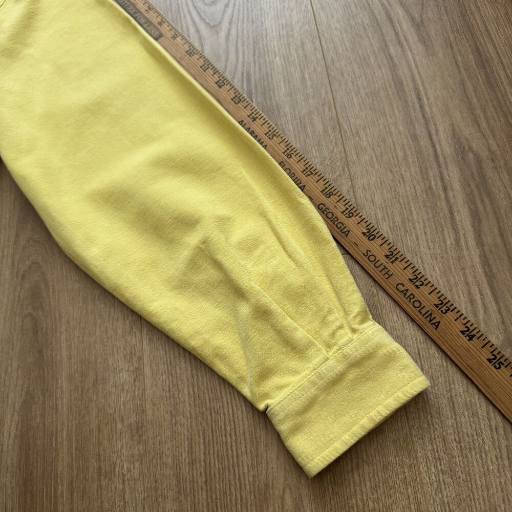 Vintage 80s R.M. Williams Button Up Field Shirt Mens L Yellow Heavyweight - Picture 9 of 9